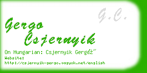 gergo csjernyik business card